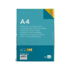 Papel color Liderpapel Colores Surtidos Neon tamaño A4 75 g/m2 100 hojas