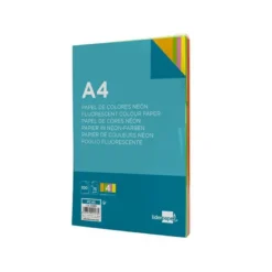 Papel color Liderpapel Colores Surtidos Neon tamaño A4 75 g/m2 100 hojas
