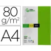 Papel color Liderpapel color verde intenso a4 80 g/m2 100 hojas