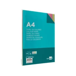 Papel color Liderpapel tamaño A4 80 g/m2 pack 100 hojas Colores Surtidos