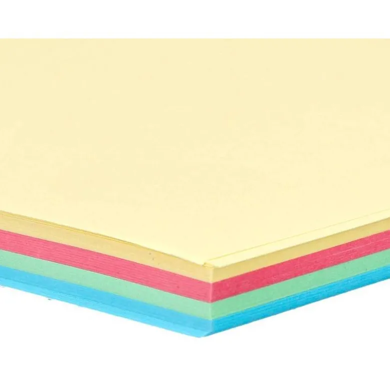 Papel color Liderpapel tamaño A4 80 g/m2 pack 100 hojas Colores Surtidos