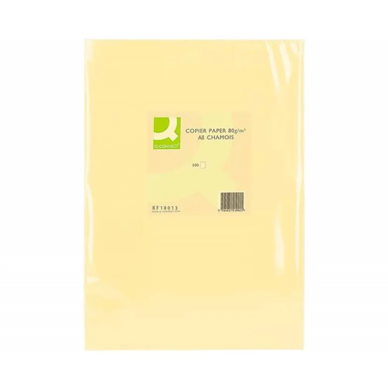 Papel color Q-connect DIN A3 80g/m2 color Champagne pack 500 hojas