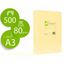 Papel color Q-connect DIN A3 80g/m2 color Champagne pack 500 hojas