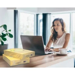 Papel color Q-connect tamaño A4 80g/m2 pack 500 hojas Amarillo