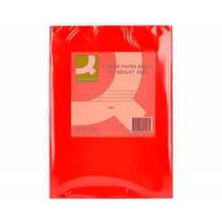 Papel color Q-connect tamaño A4 80g/m2 pack 500 hojas Rojo intenso