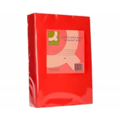 Papel color Q-connect tamaño A4 80g/m2 pack 500 hojas Rojo intenso