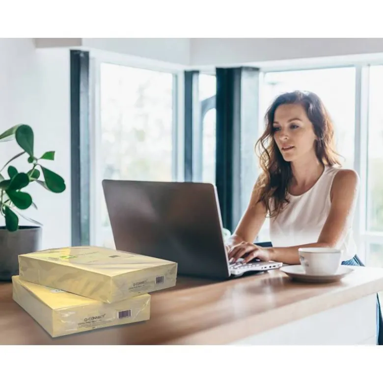 Papel color Q-connect tamaño A4 80g/m2 pack 500 hojas Champagne