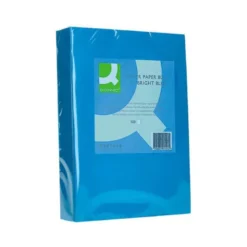 Papel color Q-connect tamaño A4 80g/m2 pack 500 hojas Azul intenso