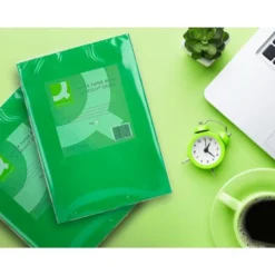 Papel color Q-connect tamaño A4 80g/m2 pack 500 hojas Verde intenso