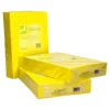 Papel color Q-connect tamaño A4 80g/m2 pack 500 hojas Amarillo intenso