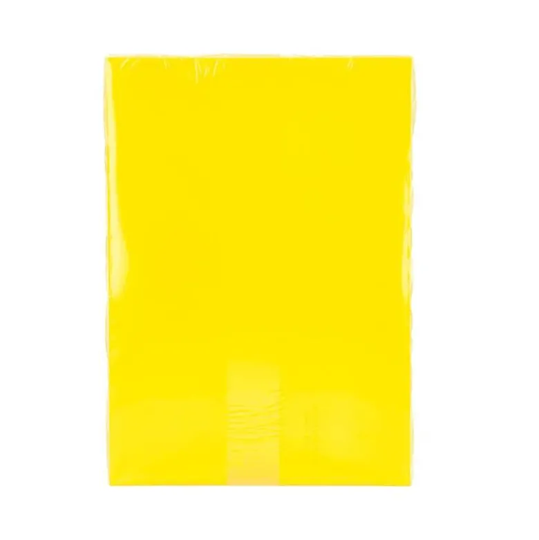 Papel color Q-connect tamaño A4 80g/m2 pack 500 hojas Amarillo intenso