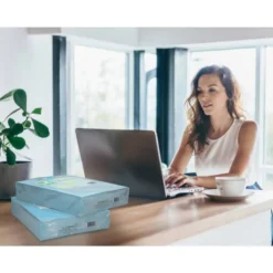 Papel color Q-connect tamaño A4 80g/m2 pack 500 hojas Celeste