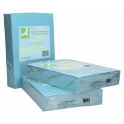 Papel color Q-connect tamaño A4 80g/m2 pack 500 hojas Celeste