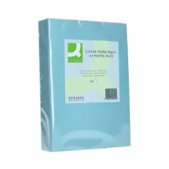 Papel color Q-connect tamaño A4 80g/m2 pack 500 hojas Celeste