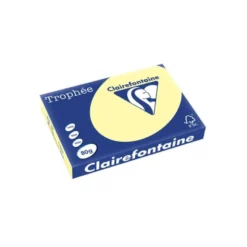 PAPEL COLOR TROPHEE A3 80GR CANARIO PASTEL PAQUETE DE 500 HOJAS