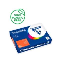 PAPEL COLOR TROPHEE A4 80GR NARANJA INTENSO PAQUETE DE 500 HOJAS
