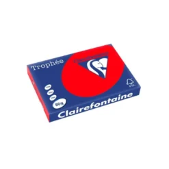 PAPEL COLOR TROPHEE A3 80GR ROJO CORAL PAQUETE DE 500 HOJAS