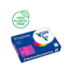 PAPEL COLOR TROPHEE A4 80GR ROSA NEON PAQUETE DE 500 HOJAS