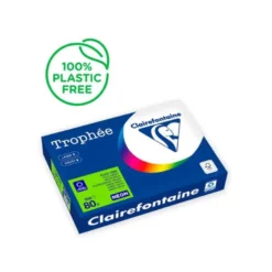 PAPEL COLOR TROPHEE A4 80GR VERDE NEON PAQUETE DE 500 HOJAS