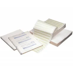 Papel continuo Fabrisa 380x11 blanco caja de 2500 hojas.