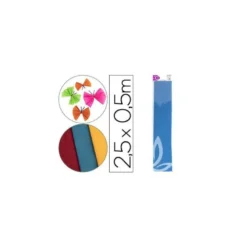 Papel crespon Liderpapel 50 cm x 2.5m 34g/m2 azul