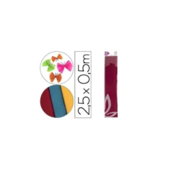 Papel crespon Liderpapel color burdeos