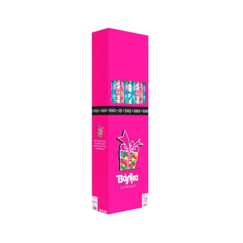 PAPEL DE REGALO BASIKA INFANTIL ROLLO DE 100 X 300 CM MODELOS SURTIDOS