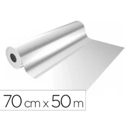 PAPEL DE REGALO BASIKA POLIPROPILENO TRANSPARENTE BOBINA ANCHO 70 CM LONGITUD 50 MT