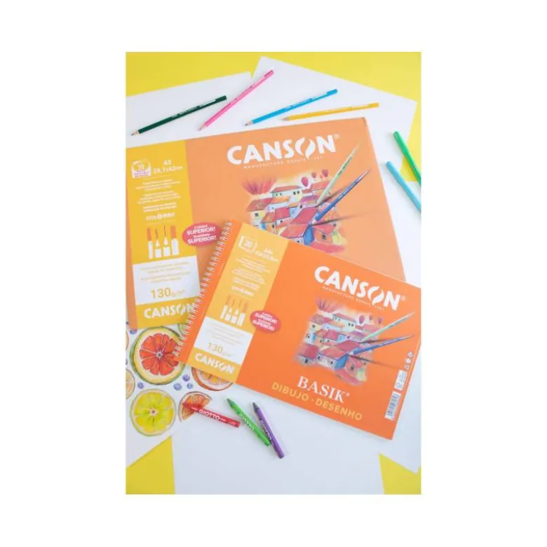 Papel dibujo Canson Basik A3 de 130gr