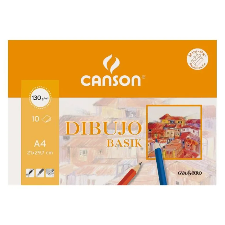 Papel dibujo Canson Basik A3 de 130gr