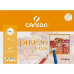 Papel dibujo Canson din A3+ con recuadro 130 g/m2