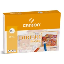 Papel dibujo Canson 230x325 mm gramaje 130g/m2 sin recuadro