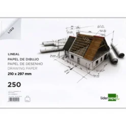 Papel dibujo liderpapel 210x297mm 150g/m2 con cajetin