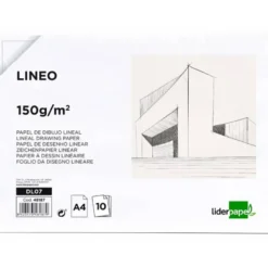 Papel dibujo liderpapel 210x297mm 150g/m2 sin recuadropack de 10