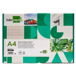 PAPEL DIBUJO LIDERPAPEL 210X297 MM 130 GR SIN RECUADRO DIN A4 HOJA