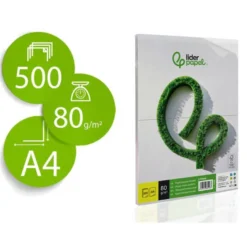 Papel DIN A4 Microperforado Liderpapel 80gr 500 hojas