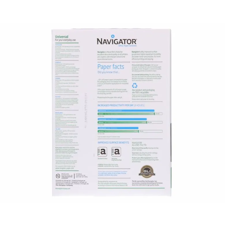 Papel Din A4 Navigator 80 gr 500 Hojas multifuncion