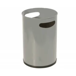 Papelera con asas de 21 L gris