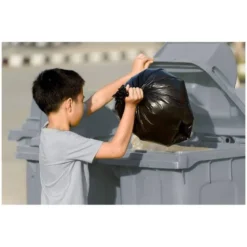 Papelera contenedor Q-Connect plastico de 100 L gris