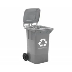 Papelera contenedor Q-Connect plastico de 100 L gris