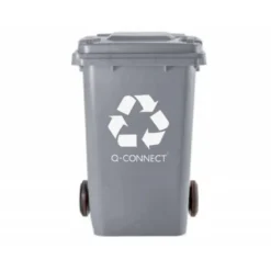 Papelera contenedor Q-Connect plastico de 100 L gris