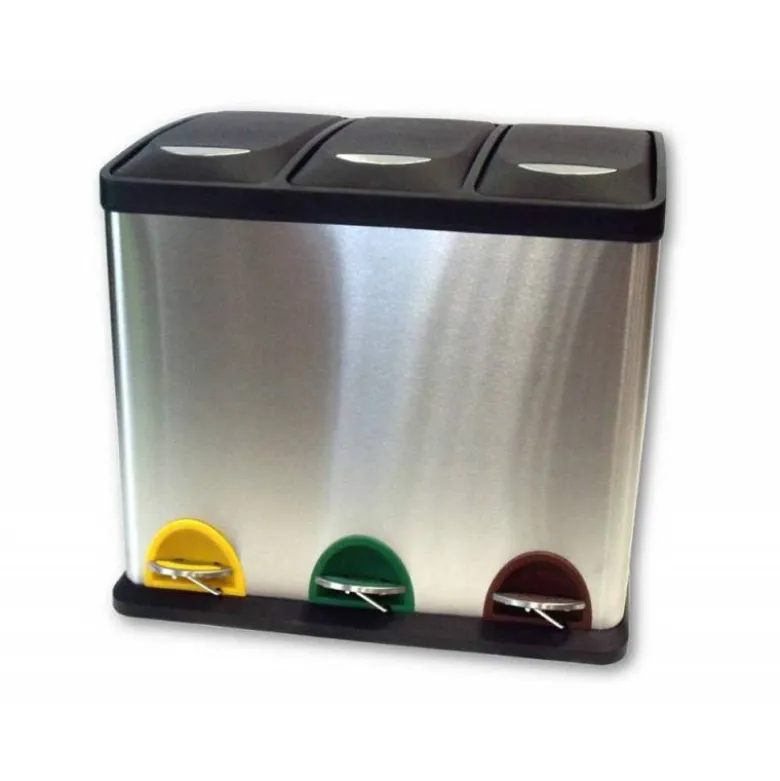 Papelera contenedor Q-connect de 45 L 3 depositos