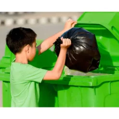 Papelera contenedor Q-connect plastico de 100 L verde