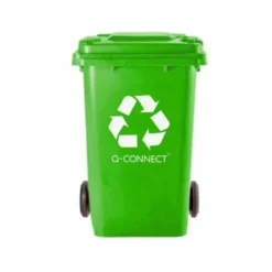 Papelera contenedor Q-connect plastico de 100 L verde