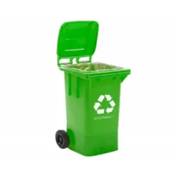 Papelera contenedor Q-connect plastico de 100 L verde