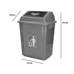 Papelera contenedor Q-Connect plastico de 40 litros