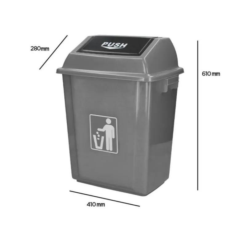 Papelera contenedor Q-Connect plastico de 40 litros