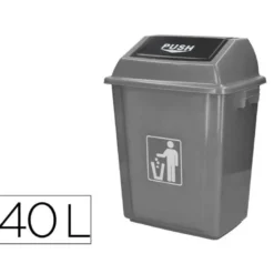 Papelera contenedor Q-Connect plastico de 40 litros