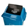 PAPELERA CONTENEDOR Q-CONNECT PLASTICO CON TAPA DE BALANCIN 20 LITROS 340X240X450 MM AZUL