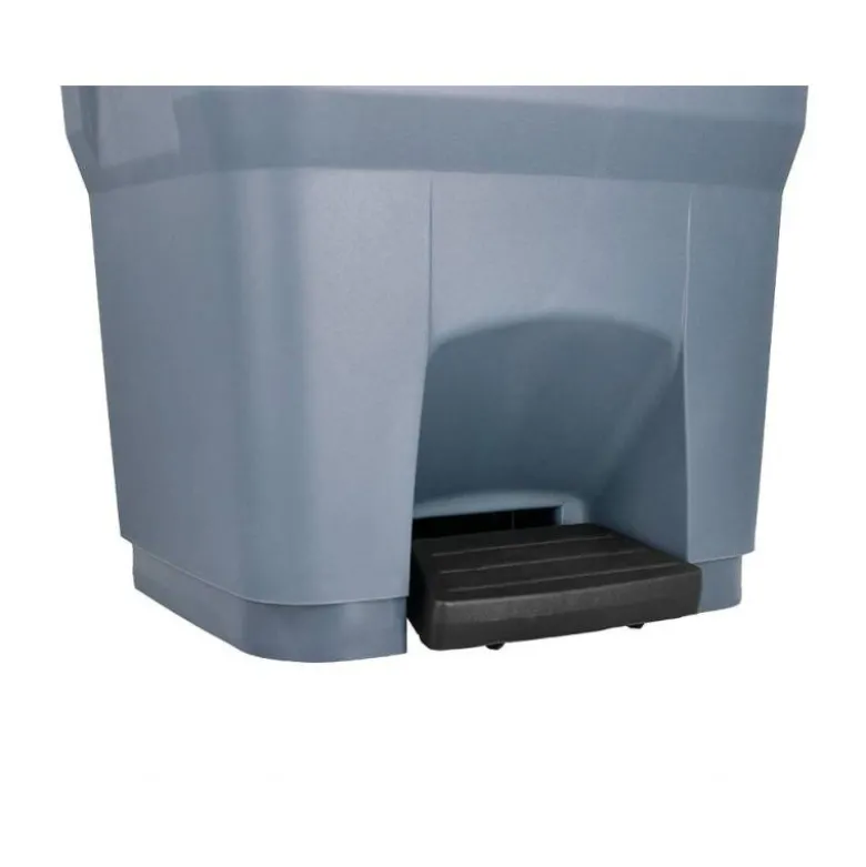 PAPELERA CONTENEDOR Q-CONNECT PLASTICO CON TAPA Y PEDAL 30 LITROS GRIS 395X395X420 MM